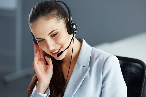 Image of a customer service representative on the phone